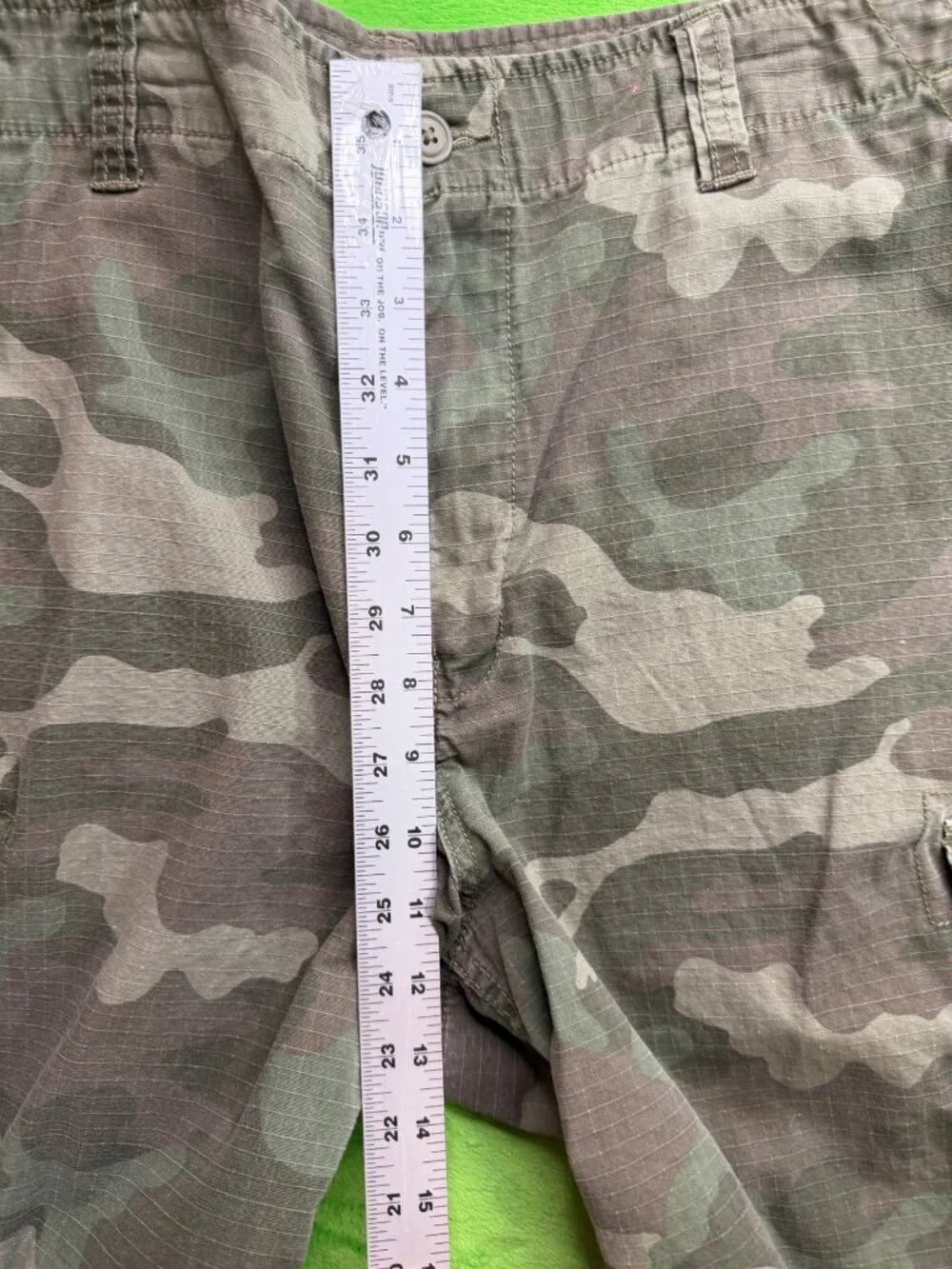 Faded Glory Camo Cargo Shorts Mens Sz 36 Ripstop Utility